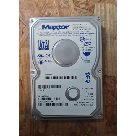Disco Rigido 200GB Maxtor SATA 3.5 Recondicionado Ref: 6B200M0