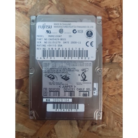 Disco Rigido 10GB Fujitsu IDE 2.5 Recondicionado Ref: MHM2100AT
