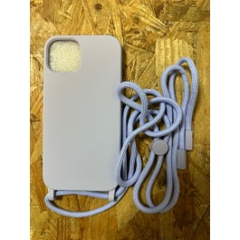 Capa de Silicone Lilas C/ Fio iPhone 13