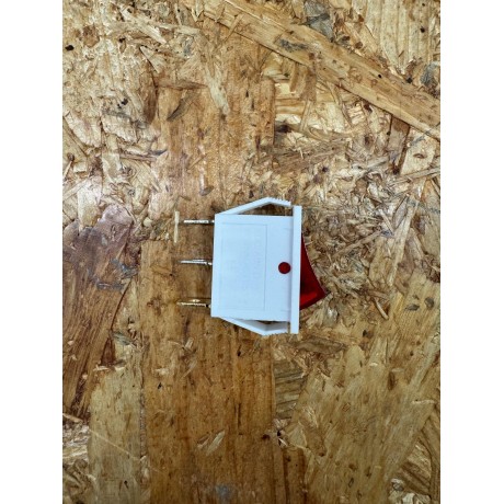 Interruptor Branco C/ Botão Vermelho 3 Pinos