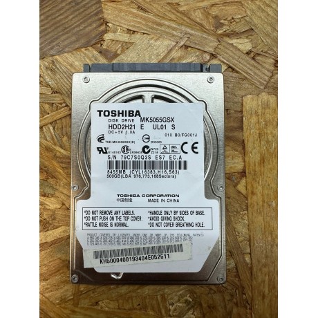 Disco Rigido 500GB Toshiba SATA 2.5 Recondicionado Ref: MK5055GSX