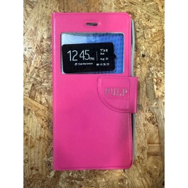 Capa Flip Cover Rosa Wiko Pulp 4G