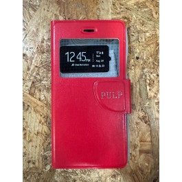 Capa Flip Cover Vermelha Wiko Pulp 4G