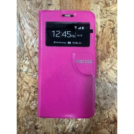 Capa Flip Cover Rosa Escuro Alcatel Pixi 3 5.0