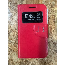 Capa Flip Cover Vermelha Samsung J1 2015 / Samsung SM-J100F