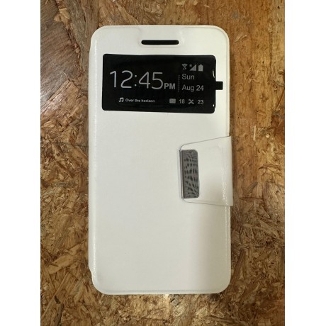 Capa Flip Cover Branca Wiko Rainbow 4G
