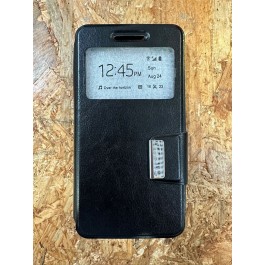 Capa Flip Cover Preta Wiko Rainbow 4G