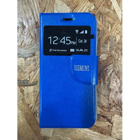 Capa Flip Cover Azul Samsung S5 Mini / Samsung SM-G800H