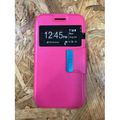 Capa Flip Cover Rosa Samsung J1 / Samsung SM-J100F