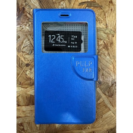 Capa Flip Cover Azul Wiko Pulp Fab