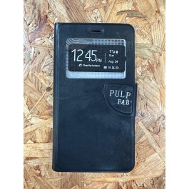 Capa Flip Cover Preta Wiko Pulp Fab