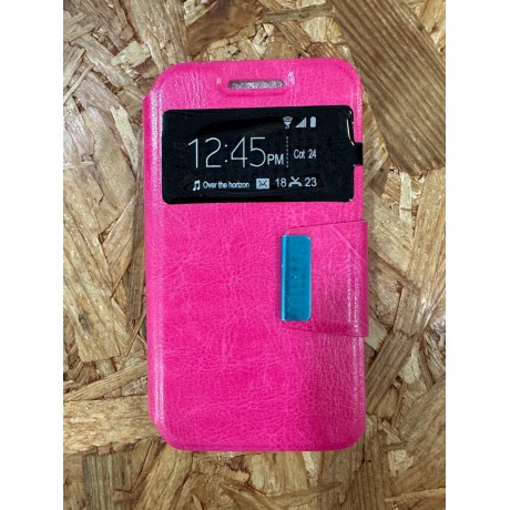 Capa Flip Cover Rosa Alcatel Pixi 4 4.0 / Alcatel 4034X
