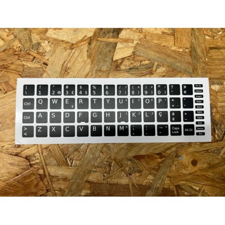 Etiqueta / Autocolante Para Teclado 13 x 14 Layout PT em Preto