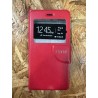 Capa Flip Cover Vermelha Wiko Fever
