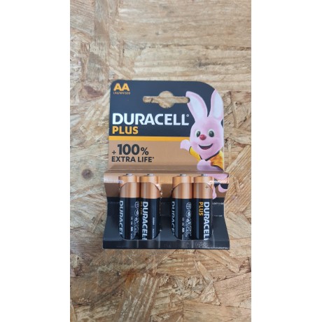 Blister 4 Pilhas Duracell AA / LR6