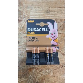 Blister 4 Pilhas Duracell Alcalinas AAA / LR03