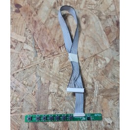 Placa Botões ON/OFF C/ Sensor IR TV eSmart Mide32 Recondicionado Ref: 32S6-KEY&IR V4