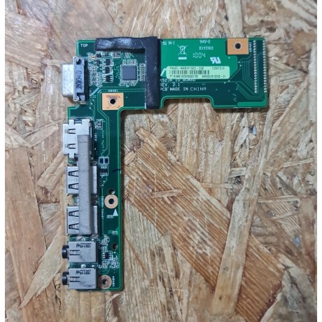 USB Board C/ Jack Audio & VGA Asus K52J Recondicionado Ref: 69N0GUB10D02