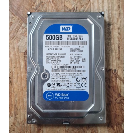 Disco Rigido 500GB WB SATA 3.5 Recondicionado Ref: WD5000AZLX-08K2TA0
