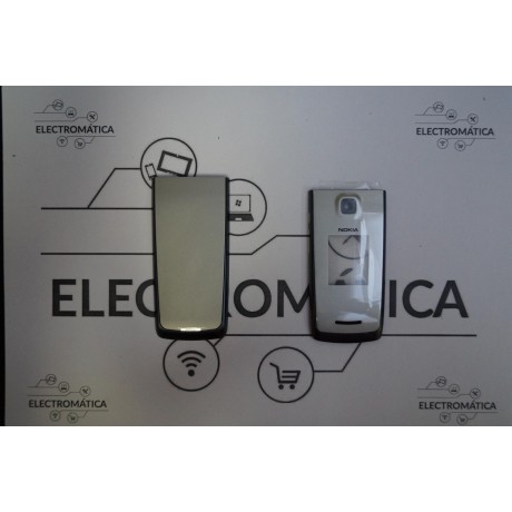 Capa Nokia 3610f Frontal + Tampa Bateria Cinza/Vermelho Original
