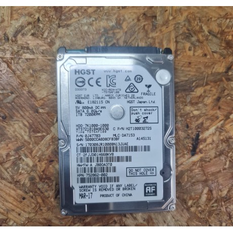 Disco Rigido 1TB HGST SATA 2.5 Recondicionado Ref: 752682-002