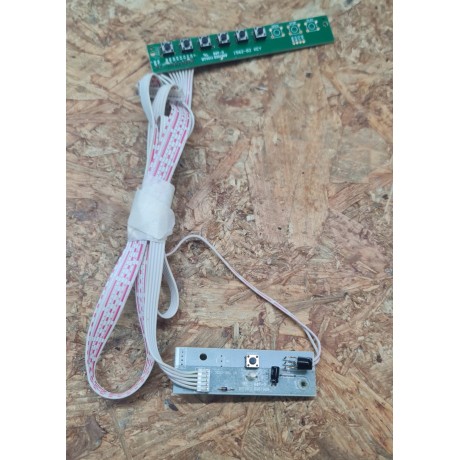 Botão ON/OFF & Multimedia C/ Sensor IR Crown ALCD1509SGP Recondicionado Ref: HY0511 / 1562-82 KEY / 3202-901 IR