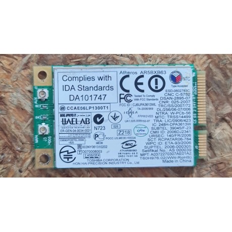 Placa Wireless Toshiba Satellite A215 Recondicionado Ref: K000056610