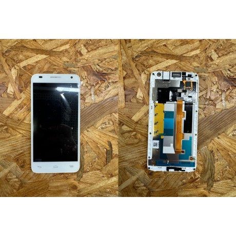 Modulo Completo C/ Frame Branco Display & Touchscreen Alcatel 6036Y / Alcatel Idol 2 Mini S Original