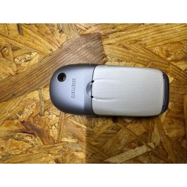 Capa Middlecover C/ Tampa de Bateria Cinza Siemens S55 Original Semi-Nova