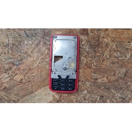 Capa Slide Completa & C/ Teclado Down & C/ Frame Vermelha Nokia 5610
