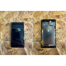Modulo Completo Preto C/ Frame Display & Touchscreen Sony Xperia L / Sony Xperia C2105 Compativel