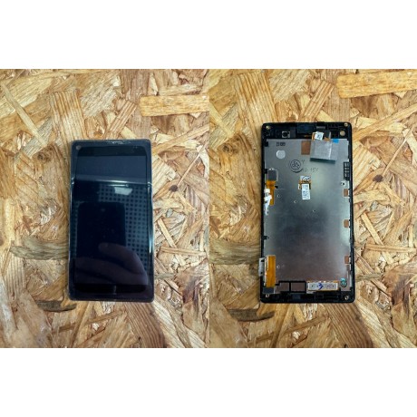 Modulo Completo Preto C/ Frame Display & Touchscreen Sony Xperia L / Sony Xperia C2105 Compativel