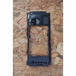 Capa Middle Cover Preta Nokia X6