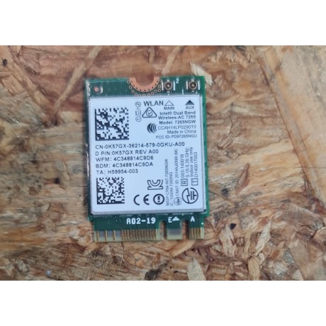 Placa Wireless Dell Latitude E7440 / Dell P40G Recondicionado Ref: 7265NGW