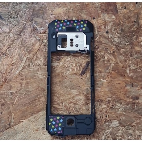 Middle Cover Preta C/ Estrelas Nokia 7310 Super Nova