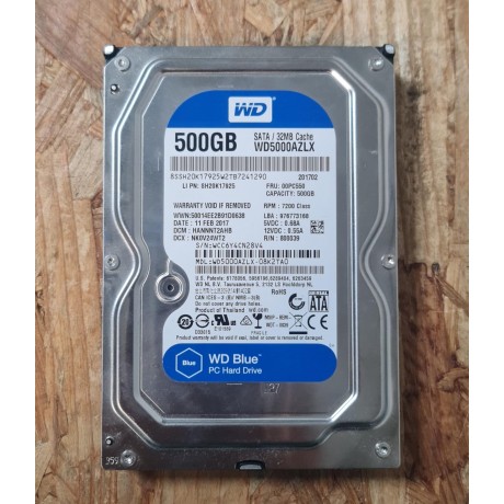 Disco Rigido 500GB WD SATA 3.5 Recondicionado Ref: WD5000AZLX-08K2TA0