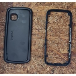 Capa Aro & Middle Cover & Tampa de Bateria Preto Nokia 5228 Original