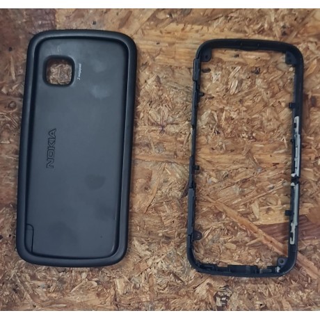 Capa Aro & Middle Cover & Tampa de Bateria Preto Nokia 5228 Original