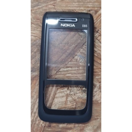 Capa Frontal & Tampa de Bateria Preta Nokia E65 Original