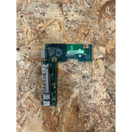 USB Board C/ Jack Audio & VGA Asus K52J Recondicionado Ref: 69N0GUB10D03-01
