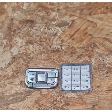 Teclado Superior & Inferior Nokia E65 Cinza Original
