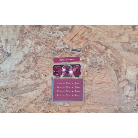 Teclado Completo Sony Ericsson W715 Rosa Original