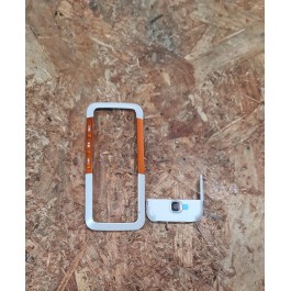 Capa Frontal & Suporte de VGA Branco / Laranja Nokia 5310 Original