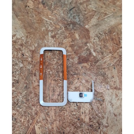 Capa Frontal & Suporte de VGA Branco / Laranja Nokia 5310 Original