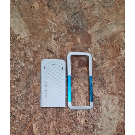 Capa Frontal & Tampa de Bateria Branca / Azul Nokia 5310