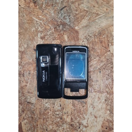 Capa Frontal & Tampa de Bateria Preta Nokia 6288 Compativel