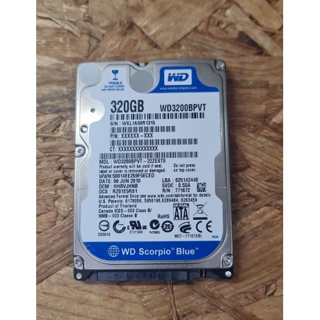 Disco Rigido 320GB Western Digital SATA 2.5 Recondicionado Ref: WD3200BPVT