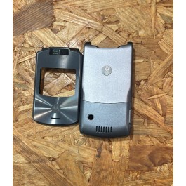 Capa Completa S/ Tampa de Bateria Preta Motorola V3xx