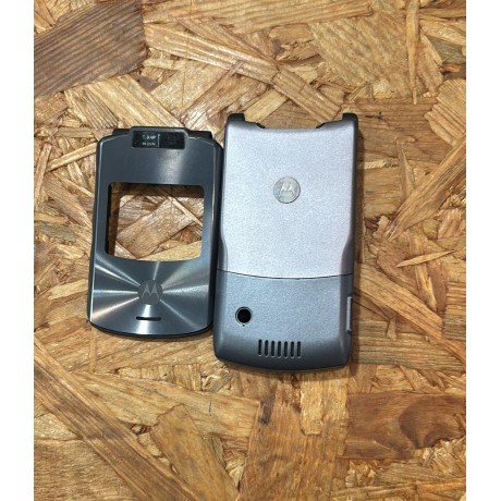 Capa Completa S/ Tampa de Bateria Preta Motorola V3xx