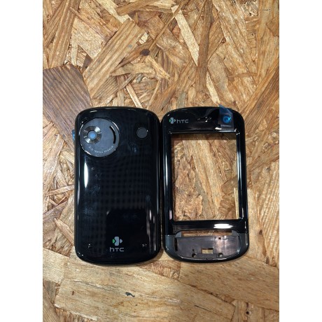 Capa Frontal & Middle Cover Preta HTC P3600